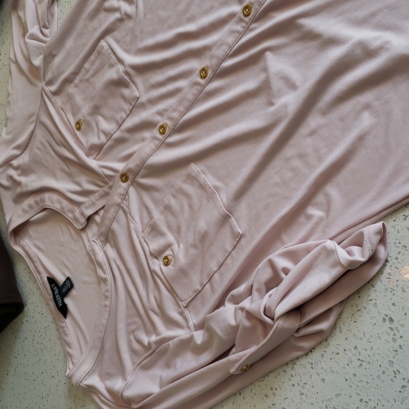 Dusty Rose blouse Ellen Tracy size L - Picture 3 of 3